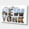 Designart - New York City Graphic Montage - Cityscape Canvas Art Print